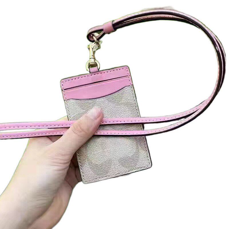 V9N真皮工作牌证件套卡包公交车出入门禁卡胸卡胸牌高Z挡挂绳卡套