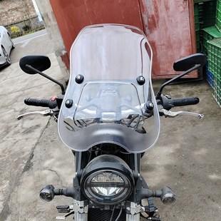 适用赛科龙RA401前挡风r板透明风挡玻璃手把挡风护手罩SR400 2改