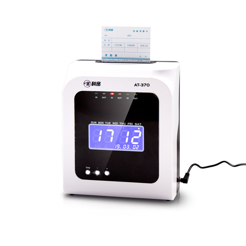 科密打卡机纸卡考勤机o打卡插卡打卡机微电脑打卡钟签到机热敏 37