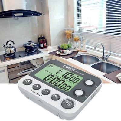 2 Group Timer Stopwatch Kiwtchen Cooking Timer Portable Digi