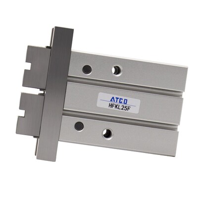 底部安装气动手指气缸导轨加长q夹头HFKL10F/16F/20F/25F夹爪HFZL