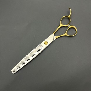440C宠物美容剪刀平剪剪毛剪刀KA 7K寸半金色高档宠物剪刀制造