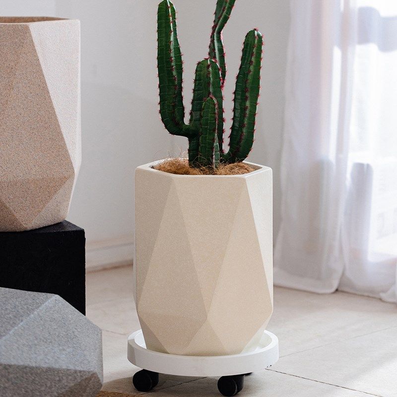 北欧花盆简约室内客厅陶瓷镁泥带托盘特价特S大个性吊兰绿萝盆,家居饰品,花盆,淘宝优惠券,粉丝福利购,淘宝优惠卷