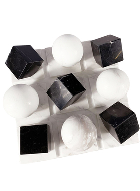 现代简约北欧家居样板房高档国际象棋黑白大理石五子棋.盘桌面摆