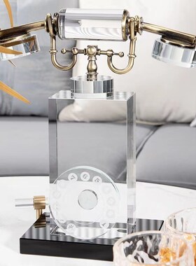 现代复古水晶摆件样板间售楼G处销售中心桌面装饰品