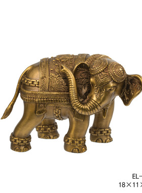 茱莉安法式艺术铜大象造型装饰品客厅桌面W装饰精致摆件