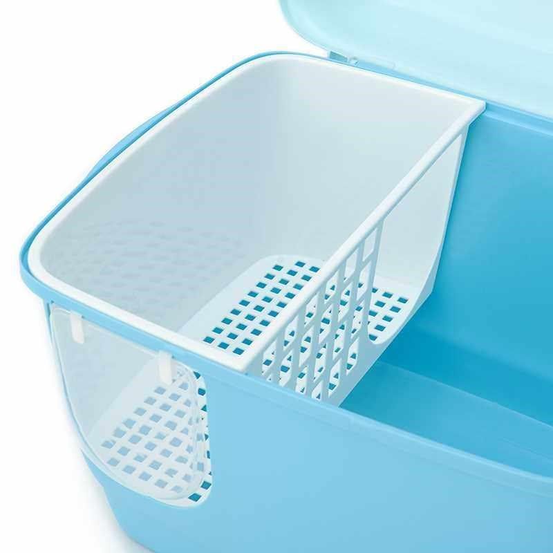 走廊式猫砂盆长通道全封闭式v防带砂隔臭超大厕所幼猫大号猫咪用