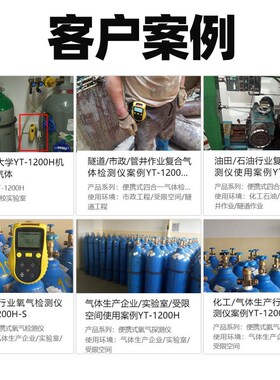 元特YT-1200H-S4便携扩散式氧气检测O仪氧气浓度报警器工业用