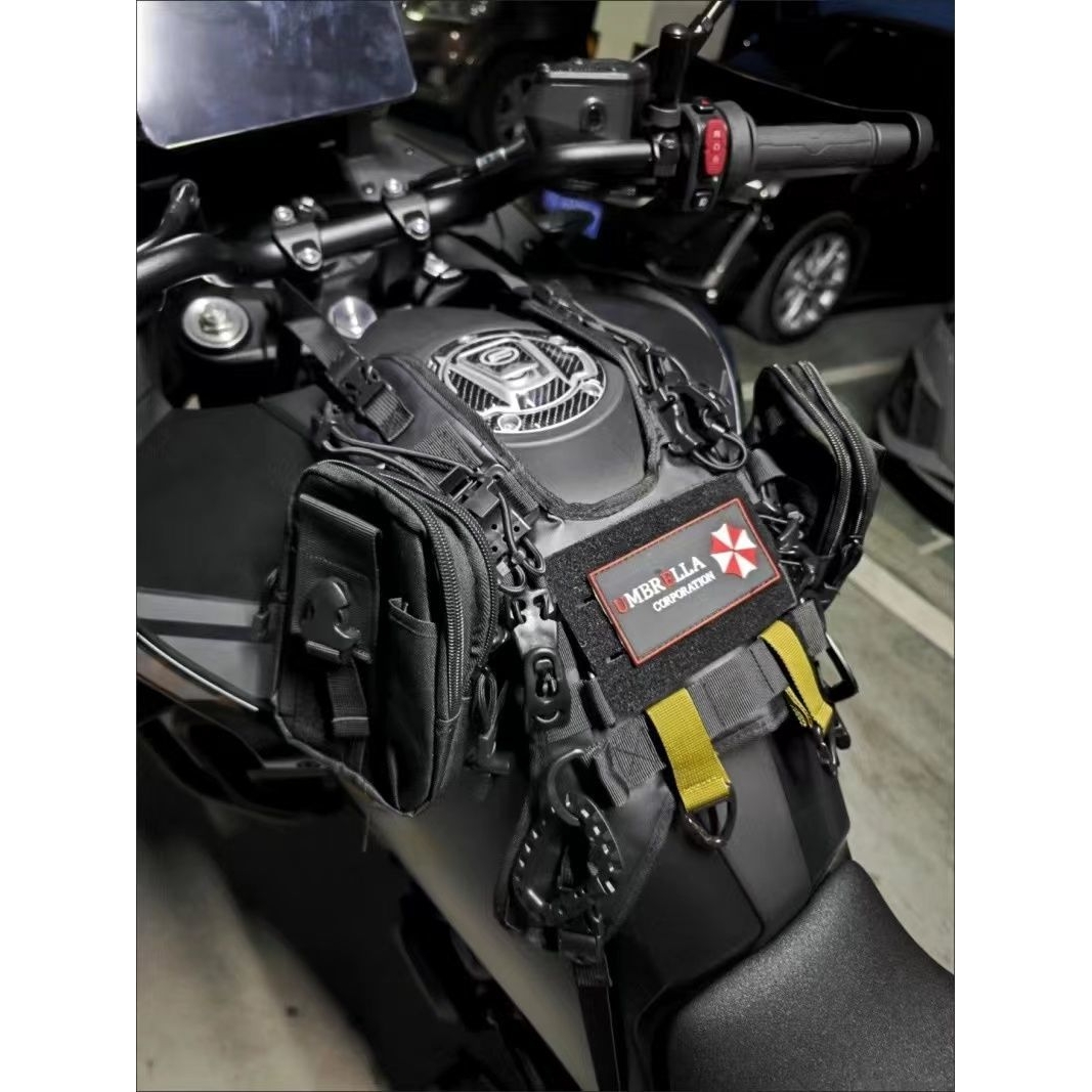 油箱马甲装备收纳骑手摩托车油箱包搭配molle系统油箱防划马甲