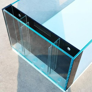 超白鱼缸极窄黑玻侧溢流原生溪流缸D底滤吉罗客厅大中小型定制定