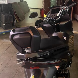 适用于升仕368G靠背改装摩托车乘客后靠背腰托无损安W装后靠垫配