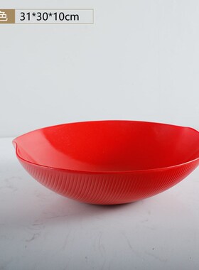 现代简约红色树脂n果盘摆件样板房客厅售楼处软装艺术品摆设
