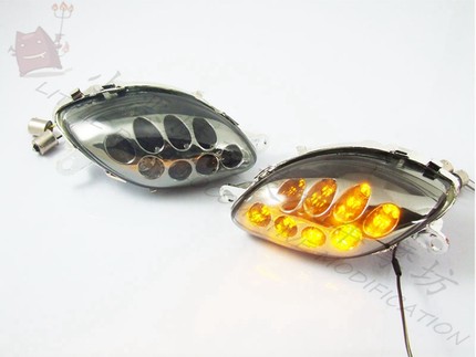 适用于HAYABUSA 凖 GSXR1300D 99-07 改装LED前转向灯指挥灯