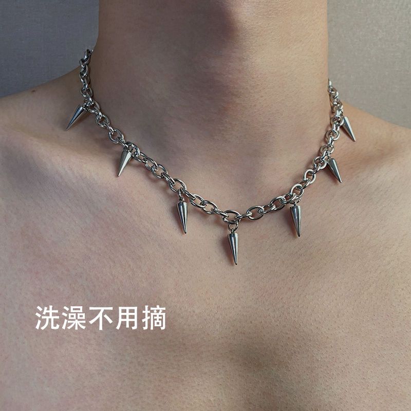 钛钢不掉色项链男潮男个性帅气