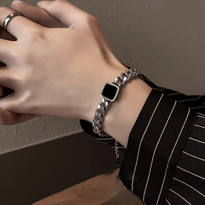 手链男高级感男士首饰简单大方礼物男生小众高级古巴手饰潮牌饰品