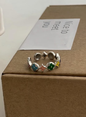 经典老花彩色滴油轻奢复古