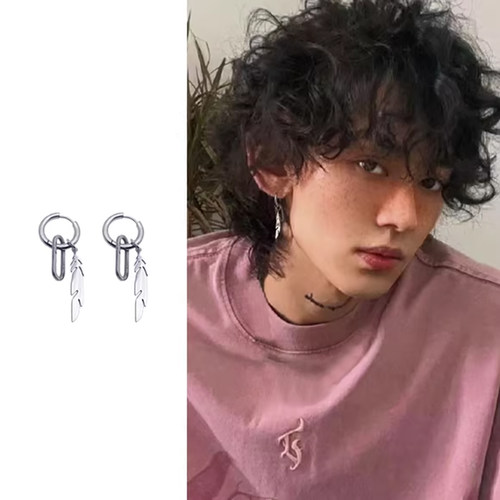 高级感冷淡风耳环男小众耳扣耳饰