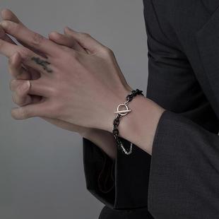 钛钢手链男款港风个性简约学生复古ins小众设计轻奢高级感手饰品