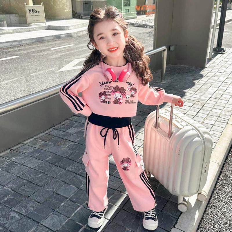 女宝网红炸街套装2024新款女套装