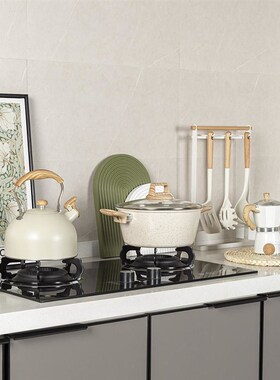 样板间厨房摆件橱柜展厅仿真食物厨具锅具组合套装奶X油风软装饰