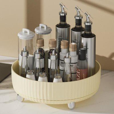 旋转笔筒大容量轻奢桌面文具收纳盒化妆刷子圆形多功能塑料盒家用
