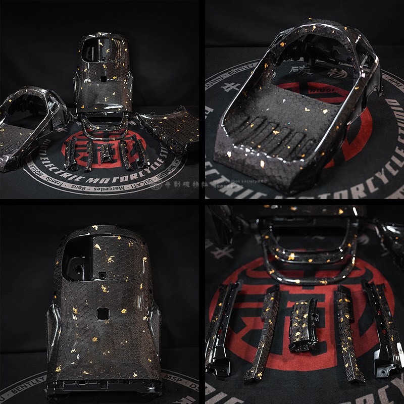 九号电动车m85c/m80/m95c/m95原厂改L装蜂窝金箔碳纤维黑件pp件