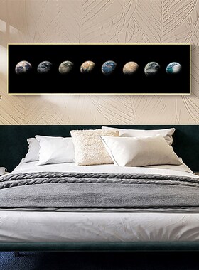 8980星球现代简约客厅s装饰画木星地球星系超大巨幅挂画行星壁画