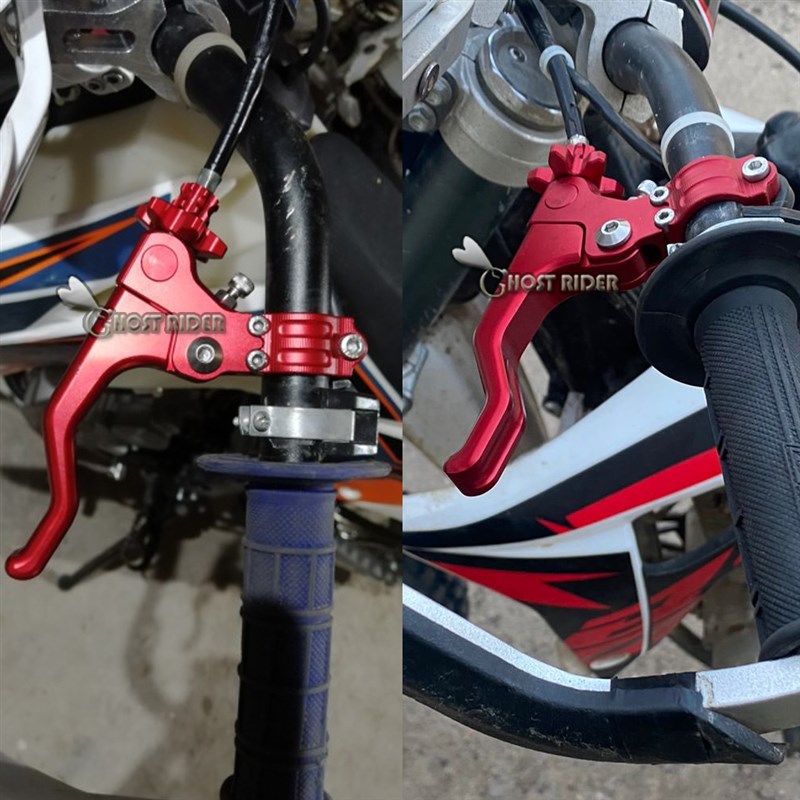 特技越野摩托车通k用改装件省力牛角22mm车把两指离合拉杆手把手