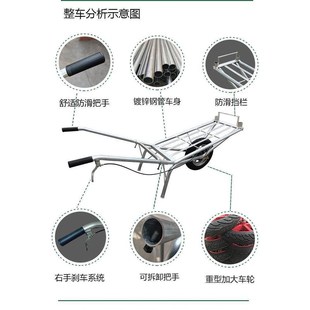 家用独轮手推车 单轮鸡r公车建筑工地小推车 农用平板搬运车拉货