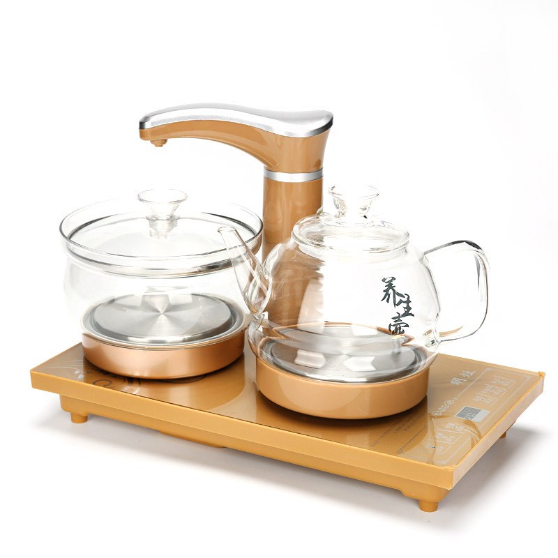 全自动上水壶电热烧水壶家用玻璃抽水式智L能泡茶具器电磁炉烧茶