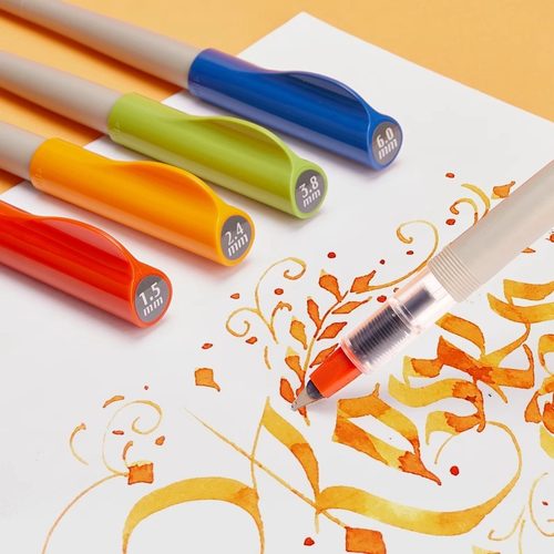 日本pilot百乐平行笔钢笔绘画练花体字哥特笔学生专用练字笔尖字英文花式书法艺术美工鸭嘴笔彩色墨囊