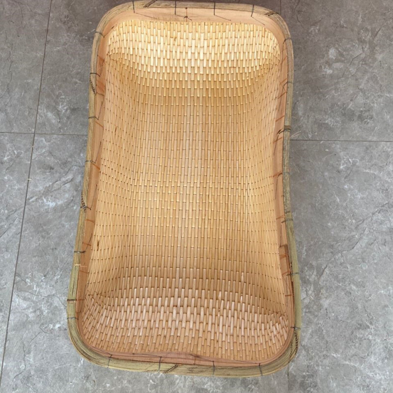 箩筐竹编老式【农家纯手工】长方形簸箕柳编笸箩食品收纳筐柳条