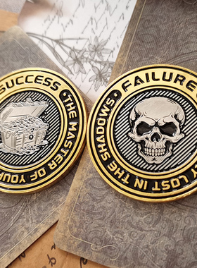 宝藏与诅咒DND双面骰币宝箱惊喜VS骷髅头失败 暗黑奇幻风格D2骰币