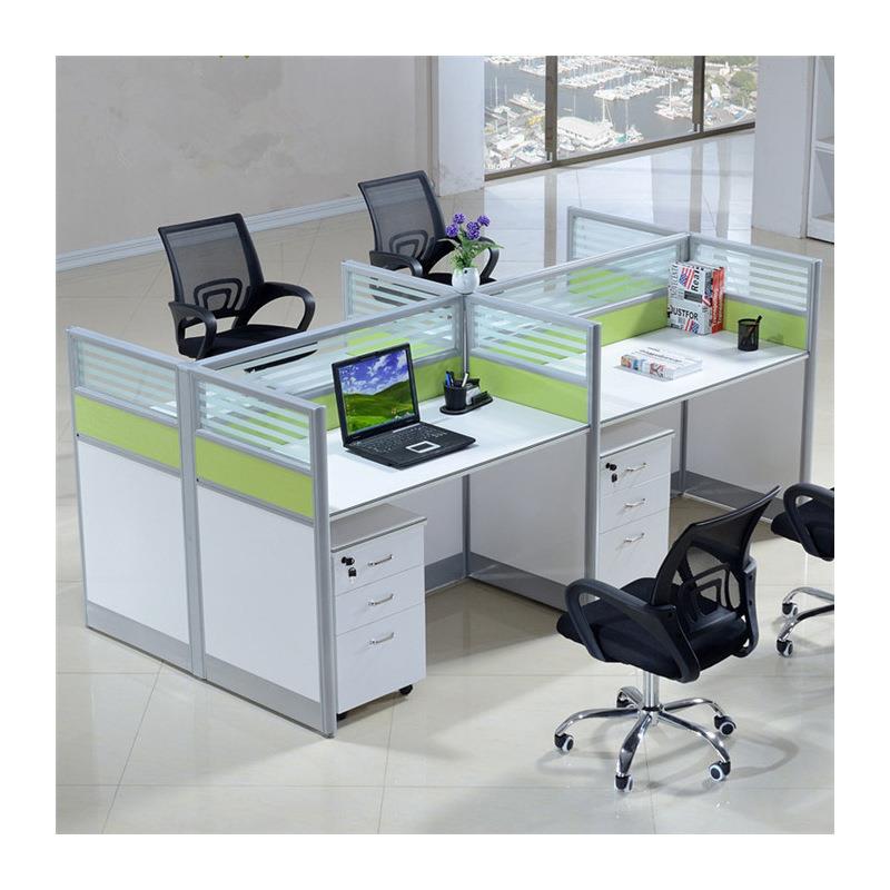 广西办公家具办公桌椅组合4人位简约现代电脑桌员工职员屏风卡座