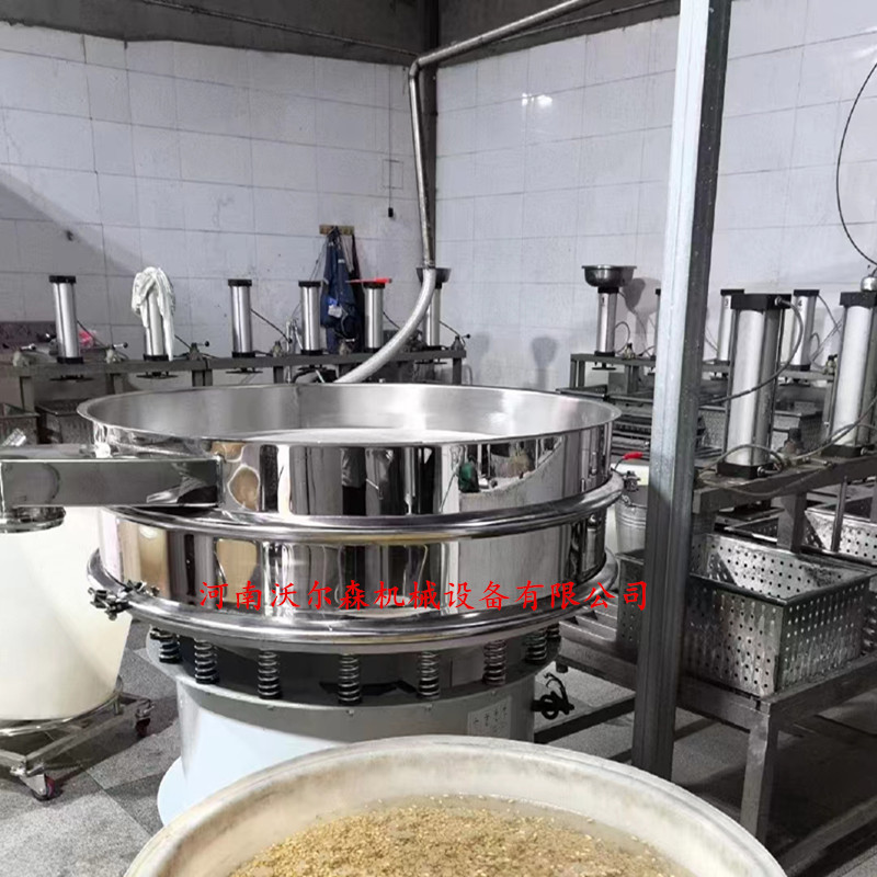 热豆浆过滤振动筛接触不锈钢1米三次元旋振筛核桃粉震动筛价中频