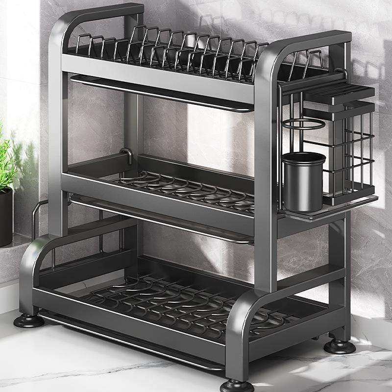不锈钢碗碟收纳架厨房置物架家用多功能放碗架碗筷碗盘沥水架碗柜,收纳整理,烫衣板及配件,淘宝优惠券,粉丝福利购,淘宝优惠卷