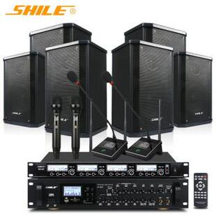 狮乐AV-8820/BX-101会议室音响套装功放会议壁挂音箱背景音乐系统