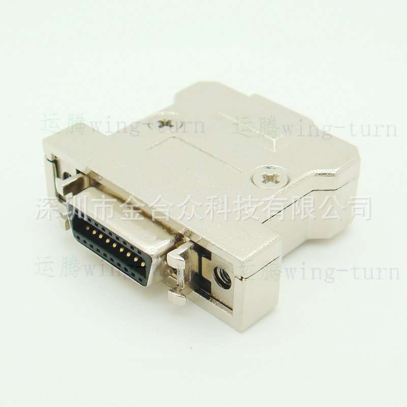 运腾 MC20FL-A SCSI 连接器 铁壳式 HPCN20芯焊线母头 一体式插头