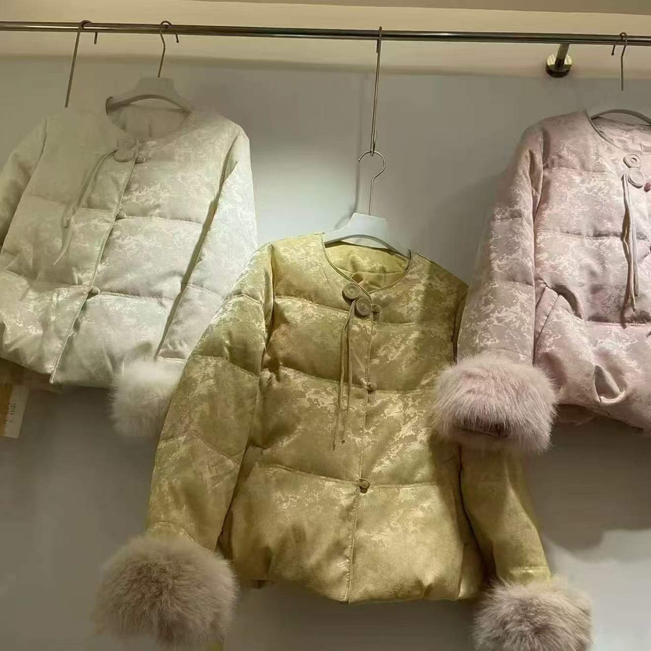 新中式国风提花棉服女款