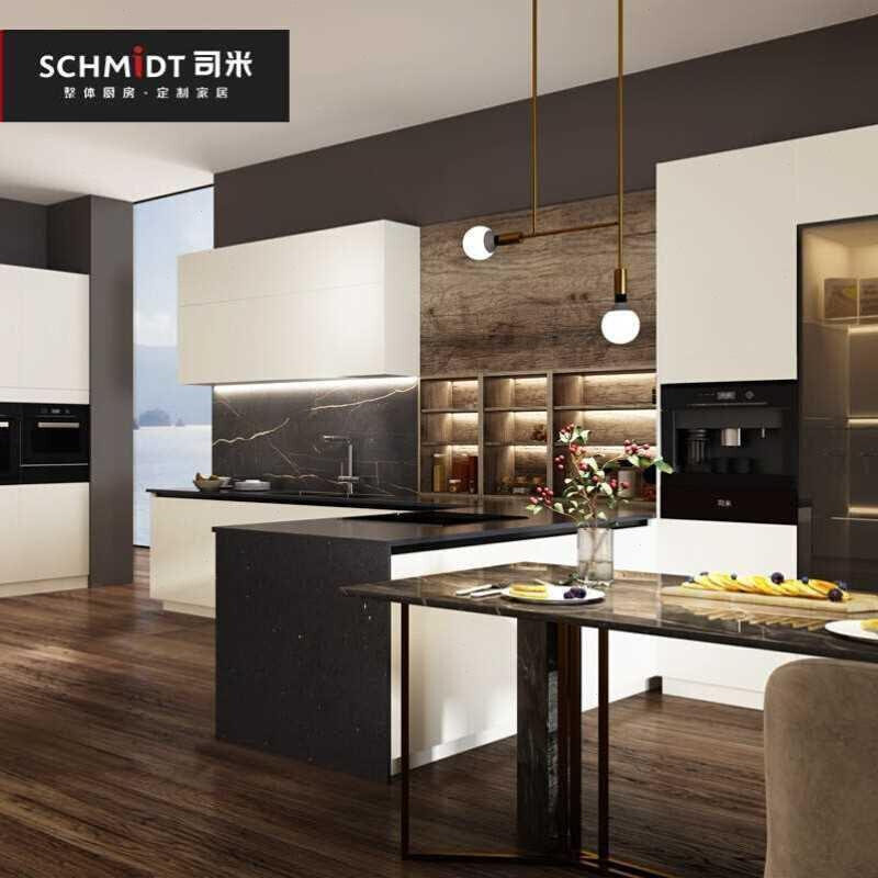 新款司米橱 整体橱柜柜定制厨柜房橱 厨房储物柜子台nll柜灶 石英