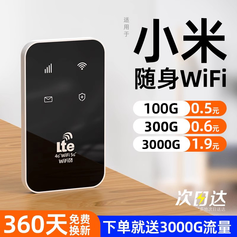 官方正品】随身wifi2024新款5g移动无限速流量无线随身wi-fi6免插卡便携式车载路由器适用于华为小米家用网络