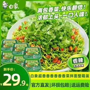 【白象】盒装香菜拌面107g/葱油拌面114g*6盒/12盒装zb