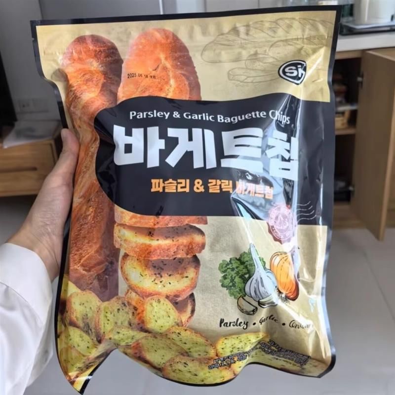 韩国进口SI蒜香面包干大蒜奶油法式风味早餐烤面包饼干小零食年货