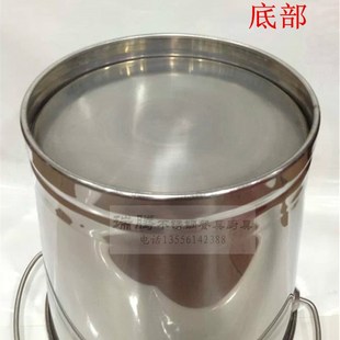新不锈钢提桶带盖加厚斜提桶折叠提桶不锈钢水桶粥桶不.锈钢锥形