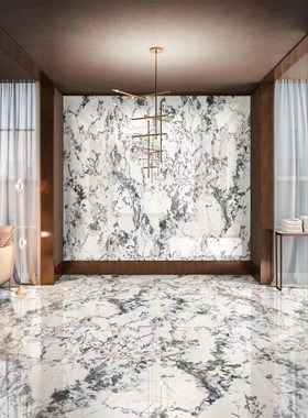 新广东佛山瓷砖地砖7m50x1500亮光岩板奢石蓝色大理石地板砖600x1