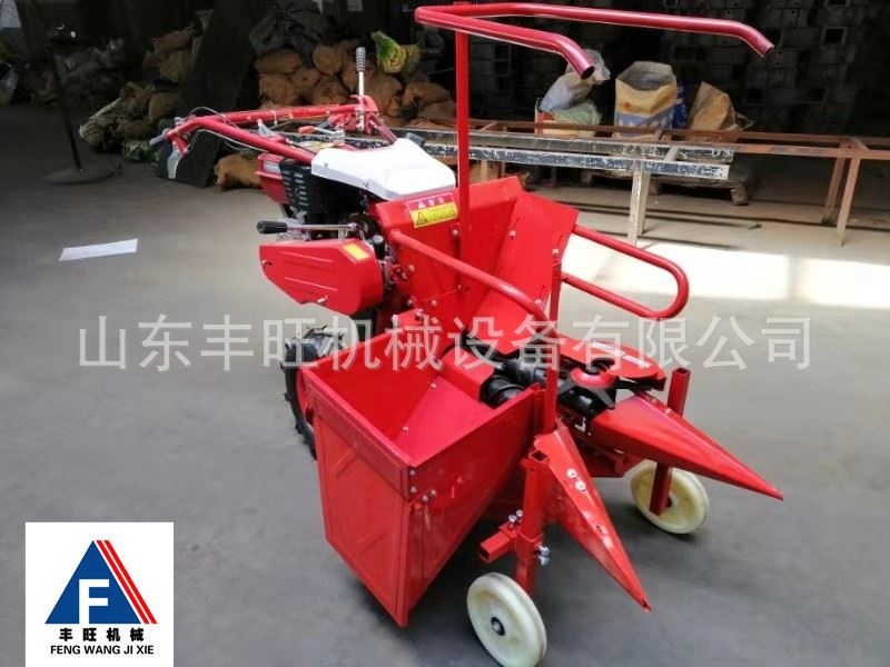 型手推自走式单i行柴油收割机多功能秸秆收获机 农用玉米收获机