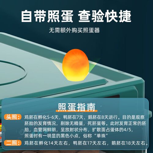 新全自动孵化器小型家用鸡鸭w鹅孵蛋器全自动智能孵化机芦丁鸡孵