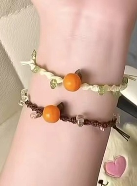大橘大利手绳成品手工编织小清新少女心闺蜜手链女款ins小众甜美