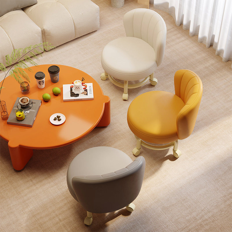 万向轮小凳子家用滑轮小圆凳客厅矮凳带轮小板凳入户换鞋凳靠背椅,住宅家具,换鞋凳,淘宝优惠券,粉丝福利购,淘宝优惠卷