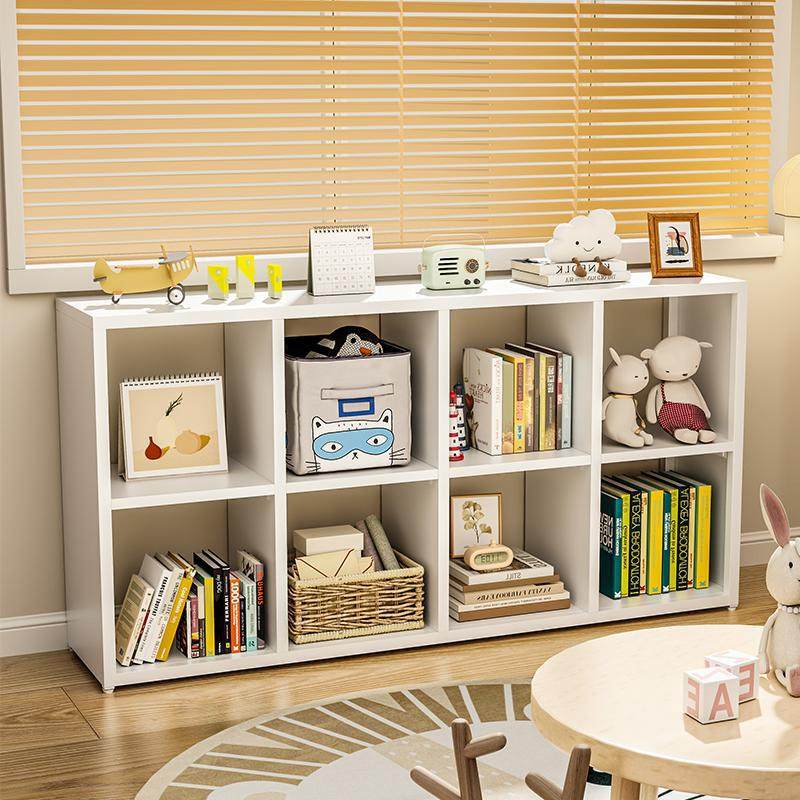 柜子储物柜书架置物架落地书柜家用收纳柜分层架八格柜矮柜格子柜,生活电器,电话配件,淘宝优惠券,粉丝福利购,淘宝优惠卷